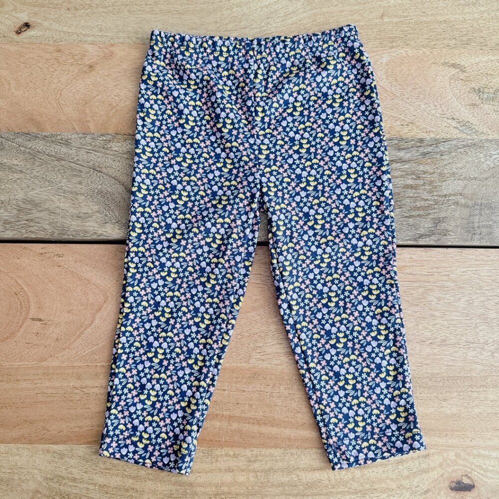 $2 Carter’s baby legging 12m blue floral girl pants